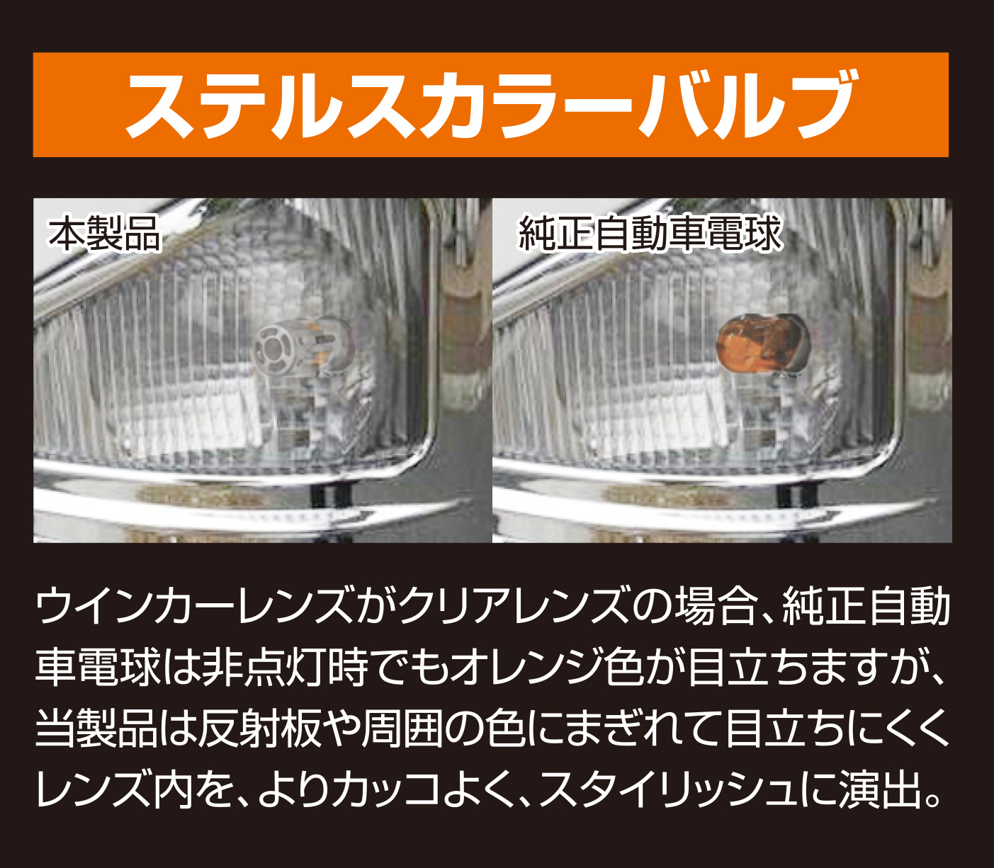LEDウインカーバルブ S25 BAU15S 角度ピン150°｜製品情報｜日本ボデーパーツ工業株式会社